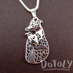 Whippet Greyhound Dog Shaped Cut Out Pendant Necklace