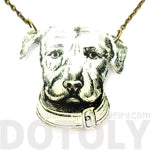 Dog Animal Head Shaped Acrylic Illustrated Pendant Necklace | DOTOLY