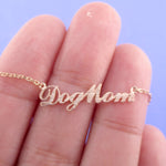 Dog Remembrance Gifts. Dog Mom Pendant Necklace in Rose Gold