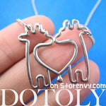 simple-giraffe-heart-love-animal-charm-outline-necklace-in-silver