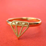 Adjustable Diamond Shaped Cut Out Ring in Gold | DOTOLY | DOTOLY