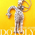 Giraffe Pendant Animal Necklace in Silver | Animal Jewelry | DOTOLY