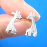 Giraffe Silhouette Shaped Animal Stud Earrings with Allergy Free Earring Posts | DOTOLY