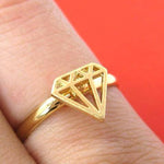 Adjustable Diamond Shaped Cut Out Ring in Gold | DOTOLY | DOTOLY