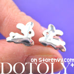 Bunny Rabbit Animal Stud Earrings in Sterling Silver | DOTOLY | DOTOLY