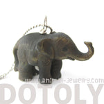 Standing Elephant Porcelain Ceramic Animal Pendant Necklace | Handmade | DOTOLY