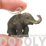 Standing Elephant Porcelain Ceramic Animal Pendant Necklace | Handmade | DOTOLY