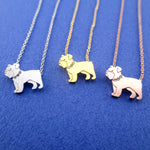 English Bulldog Shaped Charm Necklace for Dog Lovers | Animal Jewelry