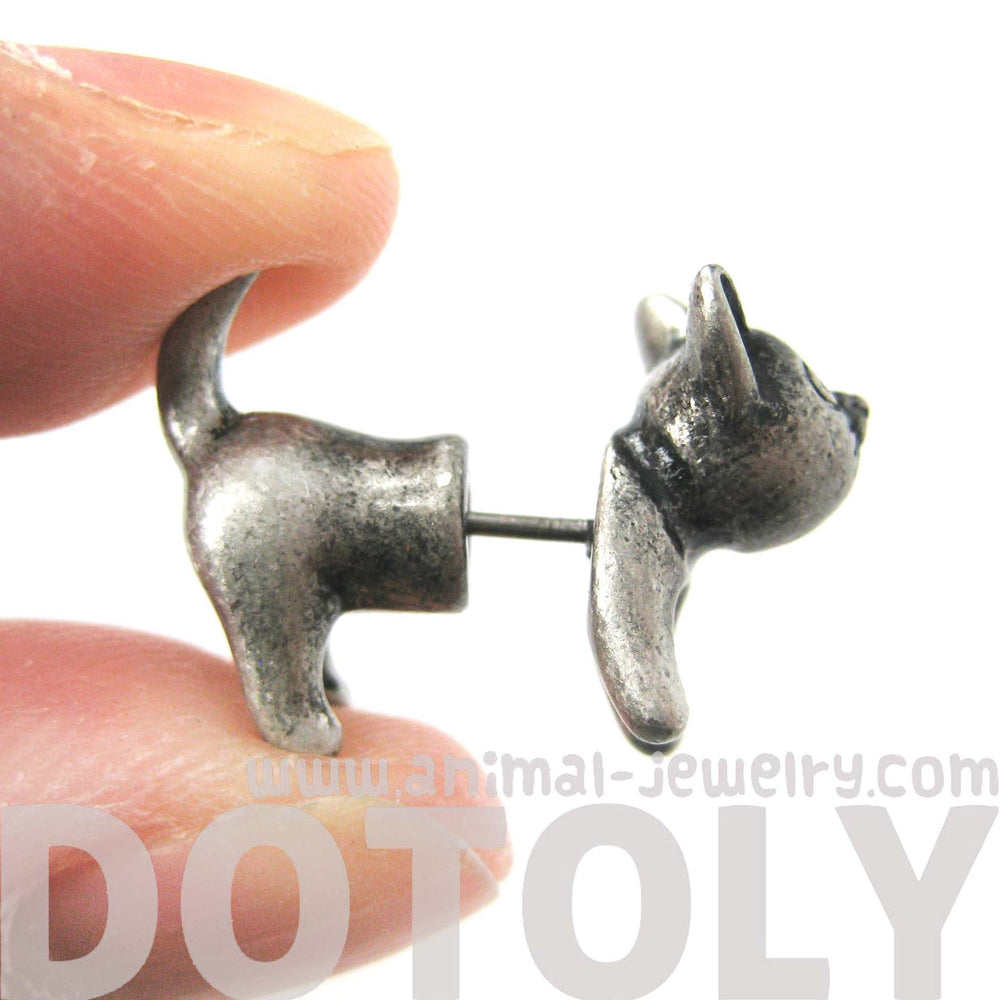 fake-gauge-earrings-adorable-kitty-cat-animal-plug-earrings-in-silver