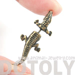 fake-gauge-earrings-alligator-crocodile-animal-shaped-stud-plug-earrings-in-brass