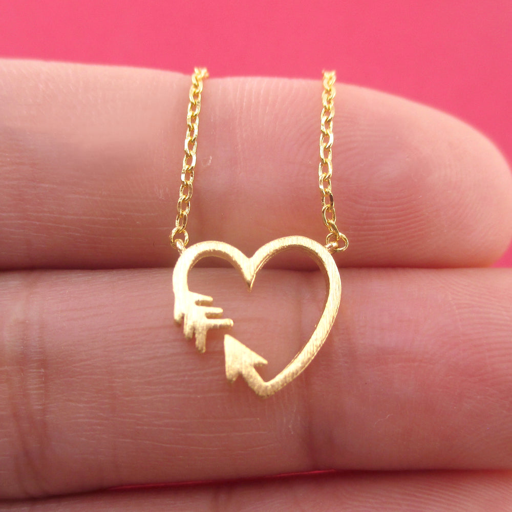Follow Your Heart Shaped Arrow Pendant Necklace | Gifts For Her 