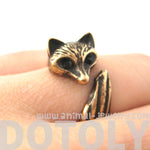Fox Wolf Shaped Animal Wrap Around Ring in Sizes 5 and 6 | DOTOLY | DOTOLY