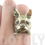 French Bulldog Puppy Head Shaped Adjustable Animal Ring | Gifts for Dog Lovers | DOTOLY