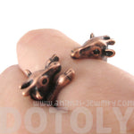 Giraffe Mother and Baby Animal Wrap Around Ring in Copper | US Sizes 5 to 9 | DOTOLY