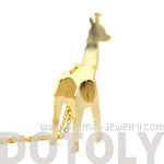 Giraffe Shaped Animal Puzzle Jigsaw Pendant Necklace in Gold | Limited Edition | DOTOLY