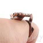 Hammerhead Shark Sea Creatures Shaped Wrap Around Ring in Copper | Size 5 to 9 | DOTOLY