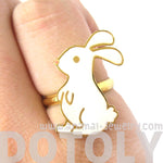 Handmade Bunny Rabbit Shaped Animal Themed Adjustable Ring | Limited Edition | DOTOLY