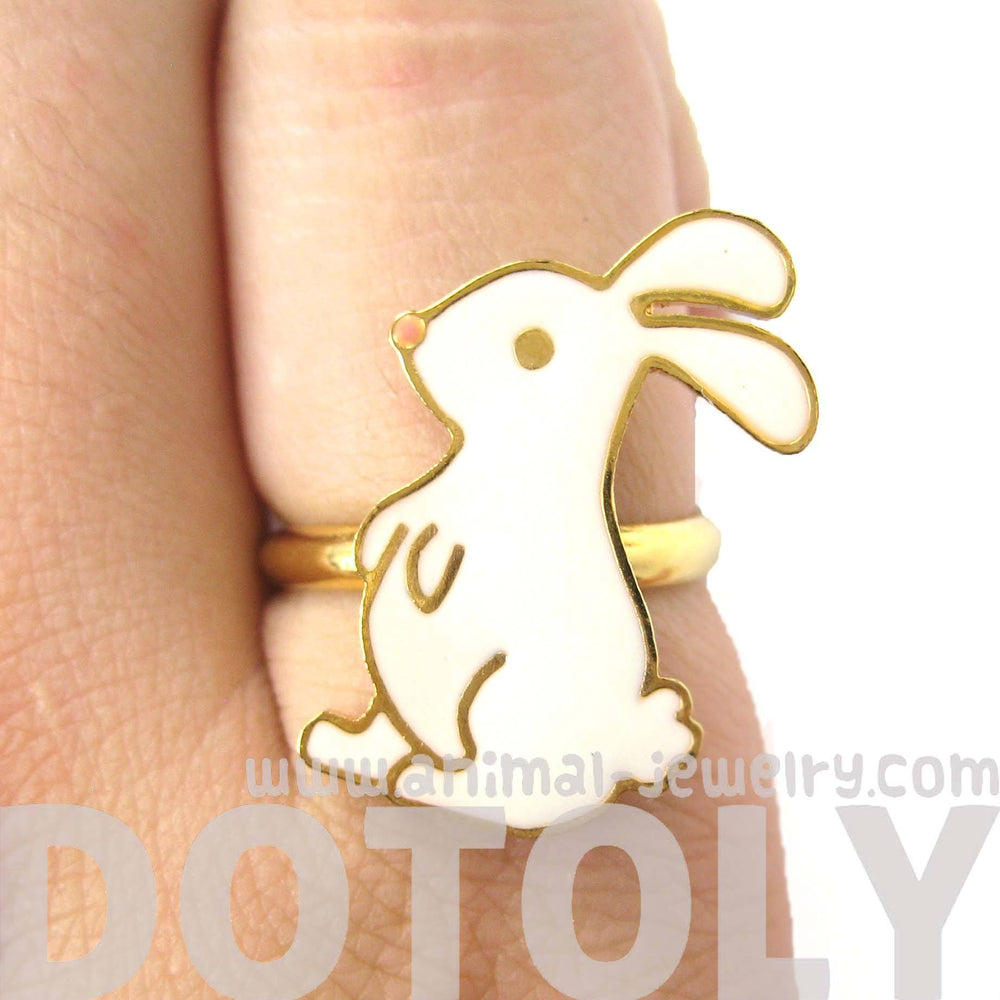 Handmade Bunny Rabbit Shaped Animal Themed Adjustable Ring | Limited Edition | DOTOLY