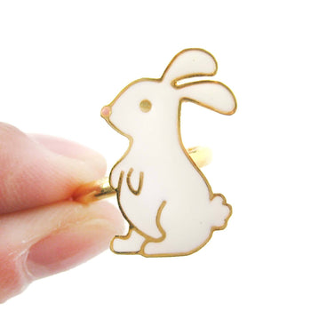 Handmade Bunny Rabbit Shaped Animal Themed Adjustable Ring | Limited Edition | DOTOLY