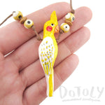 Handmade Cockatiel Bird Shaped Hand Painted Whistle Pendant Necklace | DOTOLY | DOTOLY