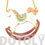 Handmade Rocking Horse Pony Shaped Animal Pendant Necklace | Limited Edition | DOTOLY