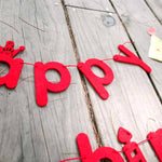 Happy Birthday DIY Letter Felt Garland Banner Flag | Photo Booth Prop | DOTOLY