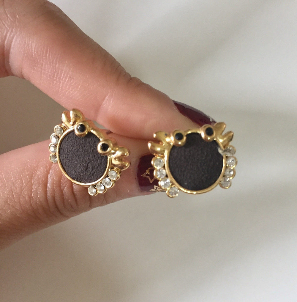 Crab Shaped Cancer Zodiac Ocean Inspired Stud Earrings in Rose Gold | DOTOLY