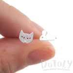 Kitty Cat and Mouse Shaped Allergy Free Stud Earrings in Silver | DOTOLY | DOTOLY