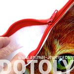 Kitty Cat Head Shaped Tabby Vinyl Animal Themed Cross Shoulder Bag in Orange | DOTOLY | DOTOLY