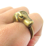 Labrador Retriever Puppy Shaped Animal Ring in Brass | Gifts for Dog Lovers | DOTOLY