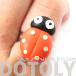 Ladybug Insect Bug Themed Polymer Clay Adjustable Ring | DOTOLY | DOTOLY