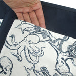 Blue Octopus Kraken All Over Print Large Carry All Shoulder Tote Bag