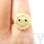 Lion Shaped Adorable Animal Inspired Adjustable Ring in Gold | DOTOLY | DOTOLY