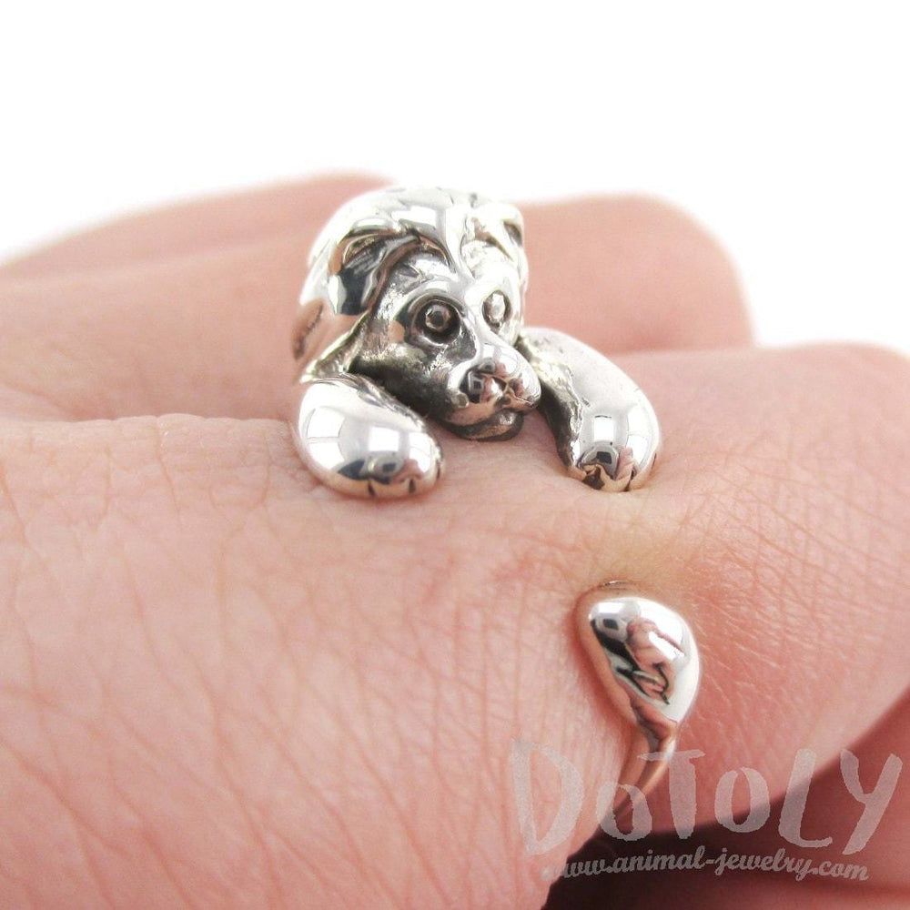 Lion Shaped Animal Wrap Around Ring in 925 Sterling Silver | US Sizes 3 to 7 | DOTOLY