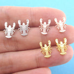 Small Lobster Shaped Marine Life Inspired Stud Earrings for Women