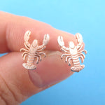 Small Lobster Shaped Marine Life Inspired Stud Earrings for Women