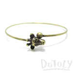 Minimal Giraffe Bangle Bracelet Cuff in Brass | Animal Jewelry | DOTOLY