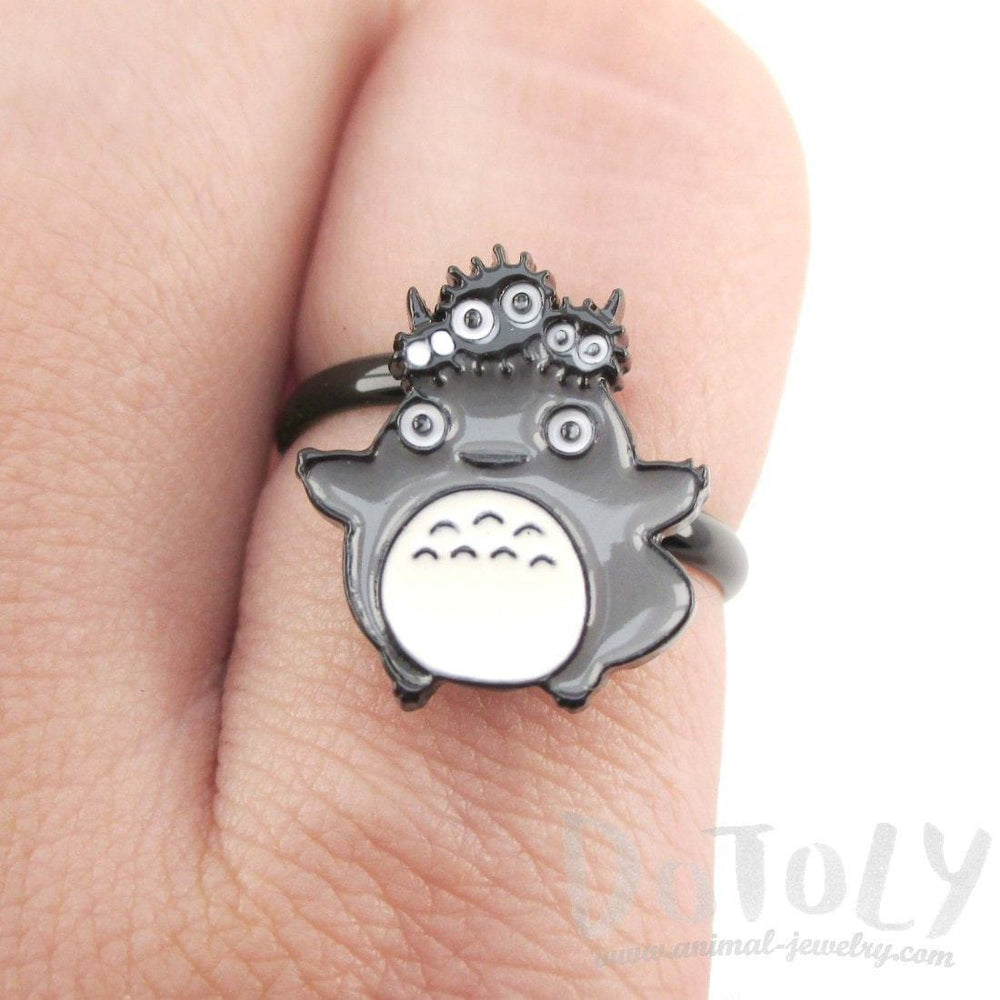 My Neighbor Totoro and Dustbunnies Shaped Adjustable Ring | DOTOLY | DOTOLY
