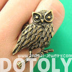 Realistic Owl Bird Animal Ring in Bronze Size 7 Only | DOTOLY
