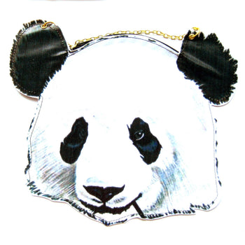 Panda Teddy Bear Shaped Vinyl Animal Themed Cross Shoulder Bag | DOTOLY | DOTOLY