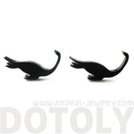 Plesiosaurs Dinosaur Loch Ness Silhouette Shaped Stud Earrings