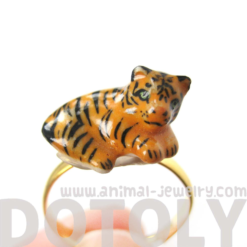 porcelain-ceramic-baby-tiger-animal-shaped-adjustable-ring-handmade