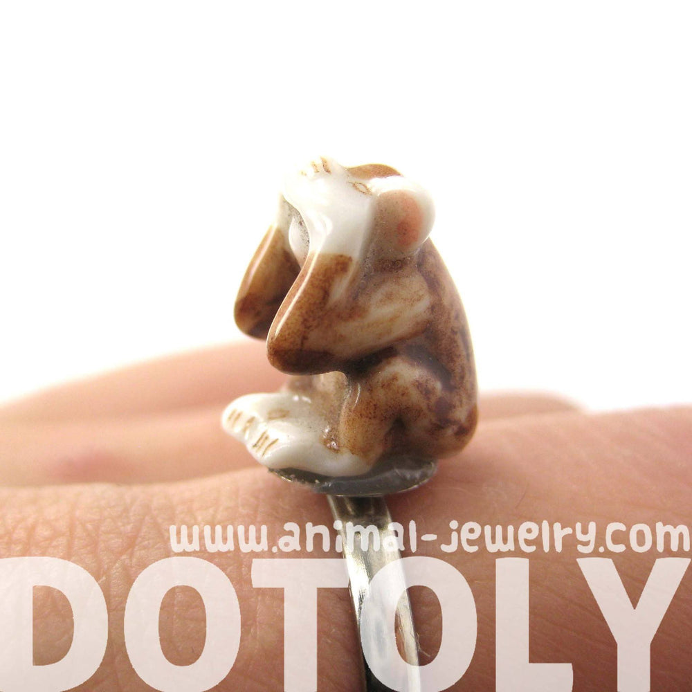 porcelain-ceramic-monkey-with-hands-over-eyes-animal-adjustable-ring-handmade