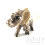 Porcelain Elephant Shaped Hand Painted Ceramic Animal Pendant Necklace