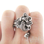 Mermaid Antique Spoon Wrap Ring in Silver | DOTOLY