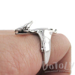 Pterodactyl Dinosaur Shaped Animal Ring in Shiny Silver | US Size 5 to 9 | DOTOLY