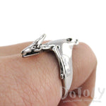 Pterodactyl Dinosaur Shaped Animal Ring in Shiny Silver | US Size 5 to 9 | DOTOLY