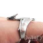 Pterodactyl Dinosaur Shaped Animal Ring in Silver | US Size 5 to 9 | DOTOLY