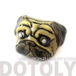 Pug Dog Shaped Enamel Animal Ring in US Size 6.5 | Limited Edition | DOTOLY