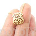 Pug Puppy Dog Face Cut Out Shaped Pendant Necklace in Gold | Animal Jewelry | DOTOLY